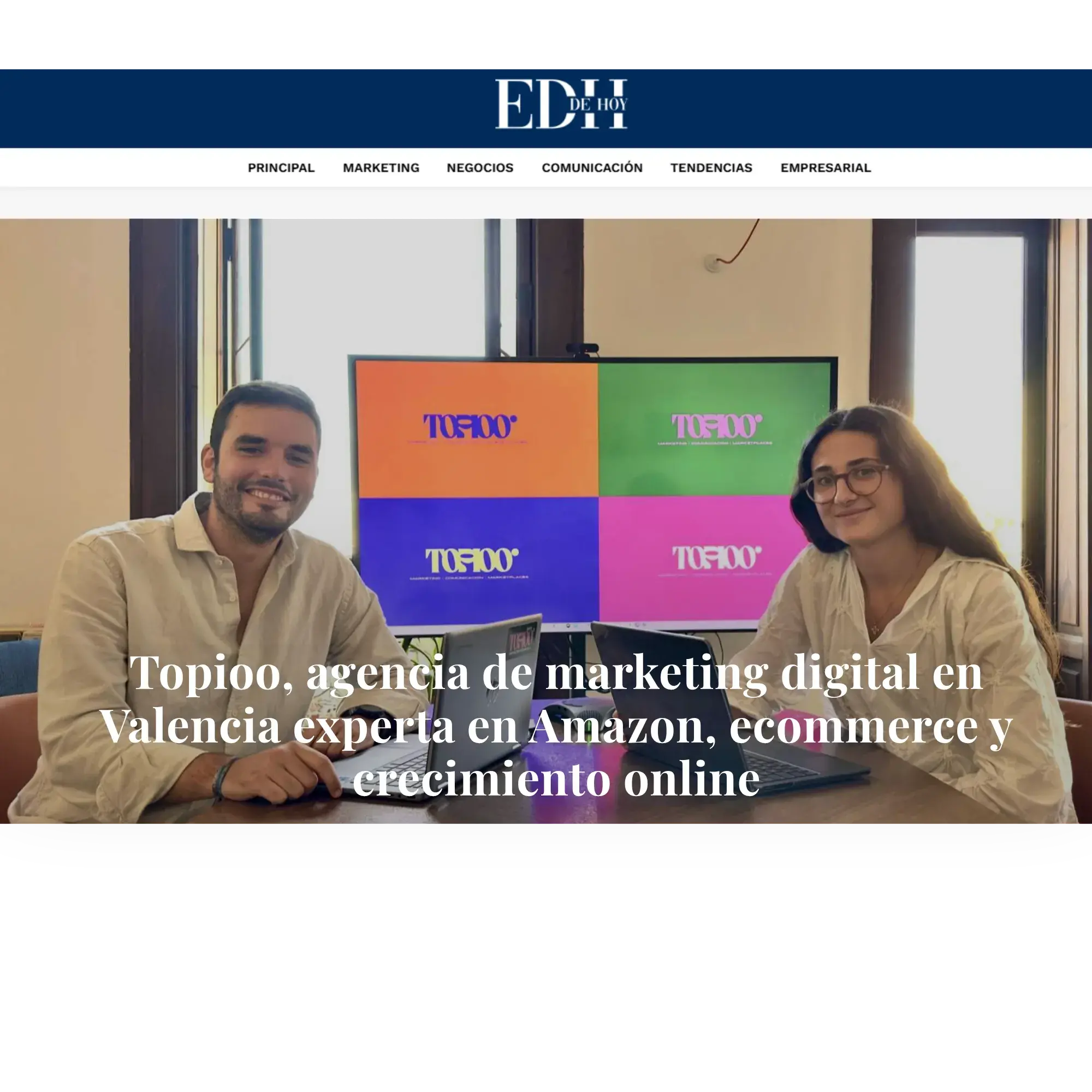 Emprendedores de hoy – Topioo, agencia de marketing digital en Valencia experta en Amazon, ecommerce y crecimiento online